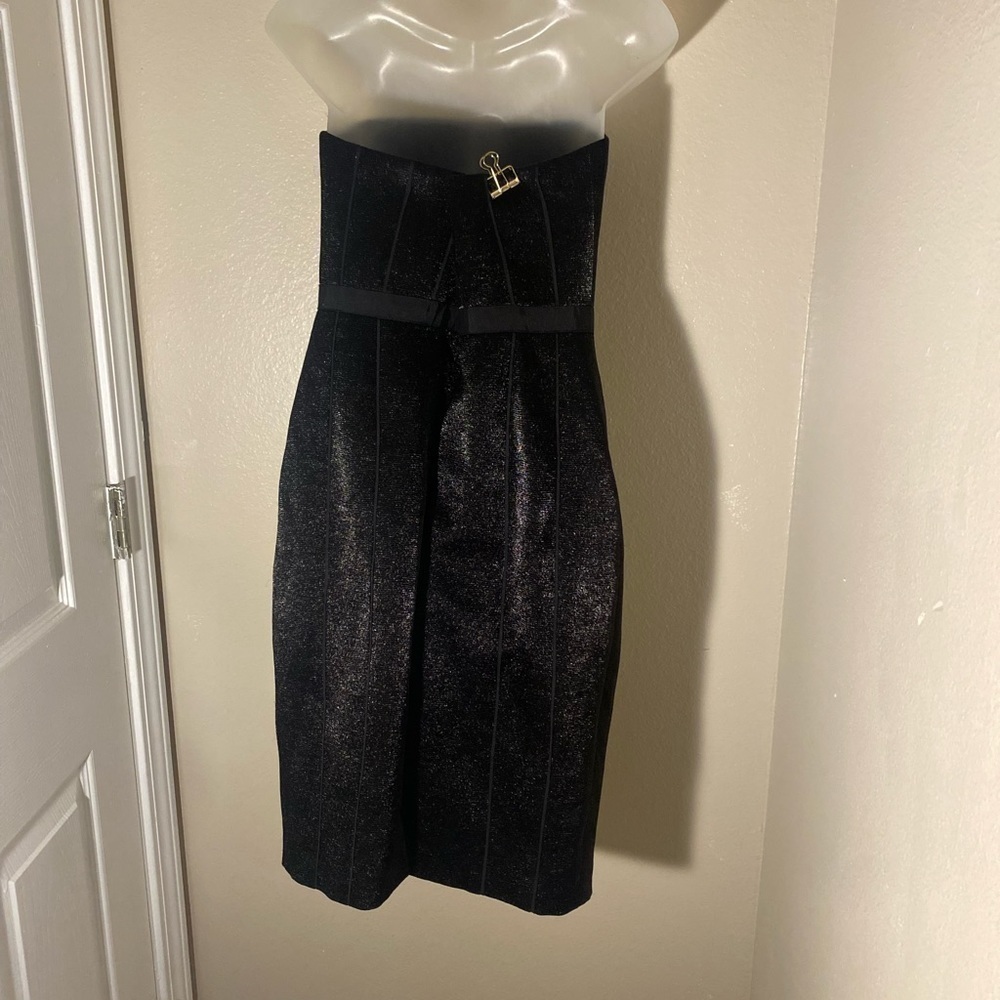Black strapless cocktail gown 4 - Picture 2 of 5